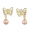 Mother's Day Jewellery Natural Pearl Ear Studs EJEW-P286-49G-1