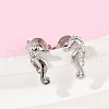 Brass Stud Earrings EJEW-R032-04P-1