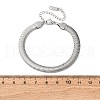 304 Stainless Steel Snake Chain Bracelets for Women BJEW-M096-03P-3