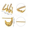 Crystal Rhinestone Claw Stud Earrings JE918B-2