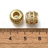 Brass Micro Pave Clear Cubic Zirconia European Beads ZIRC-I070-050G-2