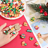 SUNNYCLUE 72Pcs 12 Styles Christmas Theme Opaque Resin Cabochons RESI-SC0005-73-3