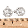 Mother's Day Brass Micro Pave Clear Cubic Zirconia Pendant KK-Z044-12P-3