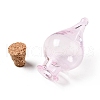 Teardrop Glass Cork Bottles Ornament AJEW-A039-01J-2