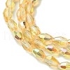 Transparent Electroplate Glass Beads Strands GLAA-K064-04A-HP01-3