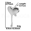 Non-Tarnish Stylish Heart Shaped 304 Stainless Steel Stud Earrings for Women BS5340-1-1