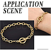 Brass Toggle Clasps KK-BC0005-60G-7