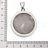 304 Stainless Steel Pendants STAS-S143-09-3