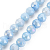 Electroplate Glass Beads Strands EGLA-T008-025G-1
