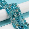 Natural Agate Beads Strands X-G-E054-6mm-16-1