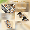 BENECREAT 3Pcs 3 Colors Polyester Jacquard Flower Ribbon OCOR-BC0006-68-4