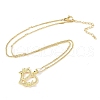 304 Stainless Steel Heart Pendant Necklaces with Cubic Zirconia NJEW-H029-01G-I-2