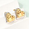 304 Stainless Steel Stud Earrings EJEW-U045-04A-GP-2