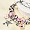 Alloy Enamel European Beads Charm Bracelets BJEW-F495-08P-5