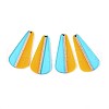 Transparent Resin & Wood Pendants RESI-T057-77-1