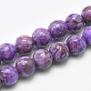 Natural Marble Beads Strands G-K211-8mm-G-1