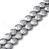 Electroplated Natural Lava Rock Beads Strands G-A256-F01-01B-1
