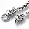 Men's Alloy Wheat Chain Bracelets BJEW-T014-08AS-5