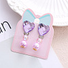 Alloy Plastic Clip-on Earrings for Kid WG21FF0-21-1