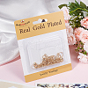 Beebeecraft 6Pcs Brass Box Chains Slider Bracelet Making with Clear Cubic Zirconia Tiny Charms BJEW-BBC0001-04-6