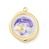 Ocean Theme 304 Stainless Steel Enamel Pendants STAS-Q352-03G-G-1