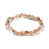 Natural Rutilated Quartz Bead Stretch Bracelets BJEW-K213-38-2