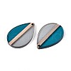 Transparent Resin & Wood Pendants RESI-T057-58A-2