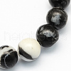 Natural Zebra Jasper Round Beads Strands G-S174-6mm-1