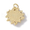 Brass Micro Pave Clear Cubic Zirconia Pendants KK-I692-01G-03-2