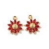 Brass Micro Pave Cubic Zirconia Pendants KK-D373-04B-G-1