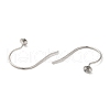 Rhodium Plated 925 Sterling Silver Earring Hooks STER-M114-03P-2