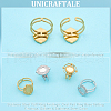 Unicraftale 304 Stainless Steel Cuff Ring Findings FIND-UN0003-47B-4