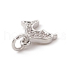 Brass Micro Pave Cubic Zirconia Charms ZIRC-F132-47P-3