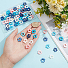  4 Strands 4 Colors Natural Freshwater Shell Beads Frames Strands SHEL-NB0001-45-3