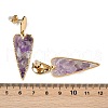 304 Stainless Steel Heart Dangle Stud Earrings EJEW-Z096-01G-A02-3
