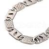 Tarnish Resistant 201 Stainless Steel Mariner Link Chain Bracelets BJEW-B078-54P-2