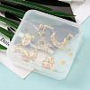 Brass Clear Cubic Zirconia Stud Earring Findings KK-TA0001-04G-11