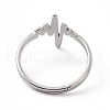 Non-Tarnish 201 Stainless Steel Heart Beat Adjustable Ring for Women RJEW-K238-02P-2