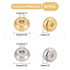 DICOSMETIC 30Pcs 2 Colors 304 Stainless Steel Beads STAS-DC0003-68-3