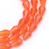 Transparent Glass Bead Strands GLAA-R168-3x5-01D-1