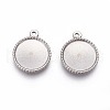 Tarnish Resistant 304 Stainless Steel Pendant Cabochon Settings X-STAS-P231-33P-1