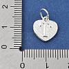 925 Sterling Silver Heart with Capital Letter Charms STER-S009-13T-S-3