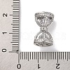 Ion Plating(IP) Brass Micro Pave Cubic Zirconia Pendants KK-U042-04P-3