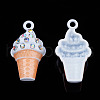 Rack Plating Alloy Enamel Pendants PALLOY-N172-005G-2