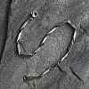 Tarnish Resistant Unisex 201 Stainless Steel Bar Link Chain Bracelets BJEW-L637-35B-P-2