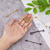 FIBLOOM 6Pcs 6 Styles Brass Collar Pins Tie Clips AJEW-FI0001-02-3