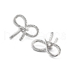 Bowknot Brass Stud Earrings EJEW-Q811-22P-2
