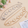 Gorgecraft 2Pcs 2 Colors Alloy Link Chain Belts AJEW-GF0009-21A-4