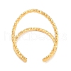 Ion Plating(IP) 304 Stainless Steel Open Cuff Ring for Women RJEW-C097-02G-3