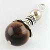 Natural Tiger Eye Pendants G-Q459-02L-2